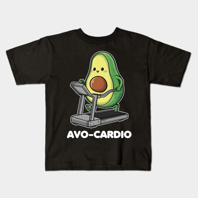 Funny avocado pun - avo-cardio Kids T-Shirt by Syntax Wear